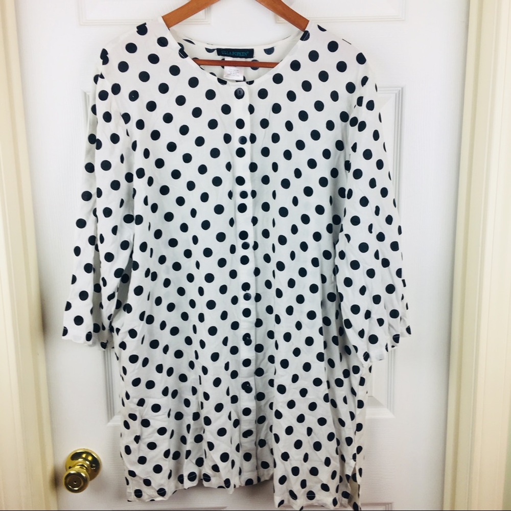 Ulla Popken Polka Dot Blouse.